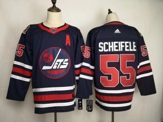 Adidas Winnipeg Jets 55 Mark Scheifele 2019 Heritage Classic Jersey Navy Blue