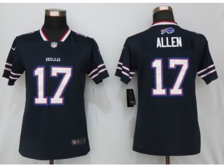Womens Buffalo Bills 17 Josh Allen Inverted Legend Limited Jersey Blue