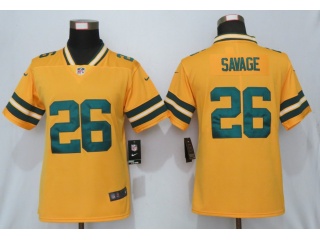 Woman Green Bay Packers 26 Darnell Savage Inverted Legend Limited Jersey Yellow