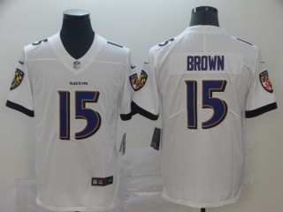 Baltimore Ravens 15 Marquise Brown Vapor Limited Jersey White