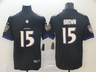 Baltimore Ravens 15 Marquise Brown Vapor Limited Jersey Black