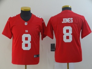 Youth New York Giants 8 Daniel Jones Inverted Legend Limited Jersey Red