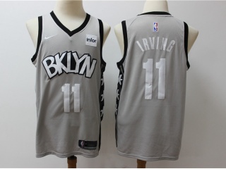 Nike Brooklyn Nets 11 Kyrie Irving Basketball Jersey Gray BKLYN