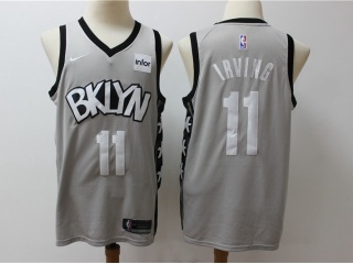 Nike Brooklyn Nets 11 Kyrie Irving Basketball Jersey Gray BKLYN