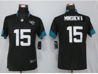 Woman Jacksonville Jaguars 15 Gardner Minshew II Vapor Untouchable Limited Jersey Black