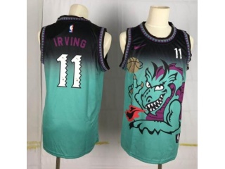 Nike Brooklyn Nets 11 Kyrie Irving Swamp Dragons Basketball Jersey Green