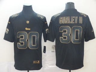 Los Angeles Rams 30 Todd Gurley II Vapor Limited Jersey Black Golden