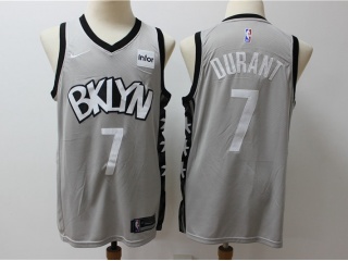 Nike Brooklyn Nets 7 Kevin Durant Basketball Jersey Gray BKLYN
