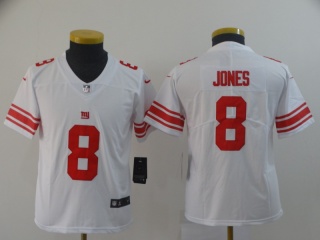 Youth New York Giants 8 Daniel Jones Vapor Limited Jersey White