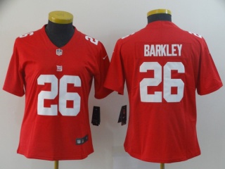 Women New York Giants 26 Saquon Barkley Vapor Limited Jersey Red