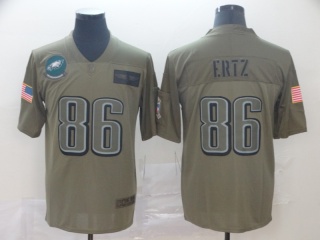 Philadelphia Eagles 86 Zach Ertz 2019 Salute to Service Limited Jersey Olive