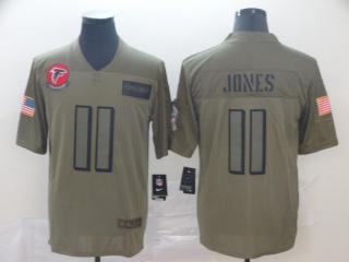 Atlanta Falcons 11 Julio Jones 2019 Salute to Service Limited Jersey Olive