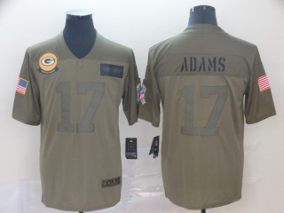 Green Bay Packers 17 Davante Adams 2019 Salute to Service Limited Jersey Olive