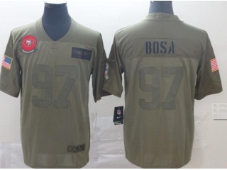 San Francisco 49ers #97 Nick Bosa 2019 Salute to Service Limited Jersey Olive