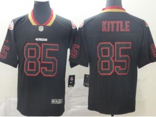 San Francisco 49ers #85 George Kittle Lights Out Vapor Untouchable Limited Jersey Black