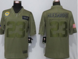 Green Bay Packers #23 Jaire Alexander 2019 Salute to Service Limited Jersey Olive