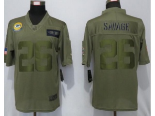 Green Bay Packers #26 Darnell Savage JR 2019 Salute to Service Limited Jersey Olive