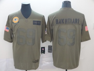Green Bay Packers 69 David Bakhtiari 2019 Salute to Service Limited Jersey Olive