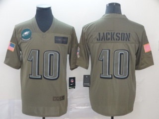 Philadelphia Eagles 10 DeSean Jackson 2019 Salute to Service Limited Jersey Olive