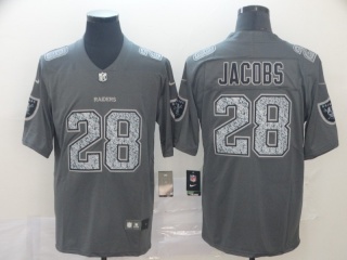 Oakland Raiders 28 Josh Jacobs Fashion Static Limited Jersey Gray