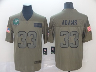 New York Jets 33 Jamal Adams 2019 Salute to Service Limited Jersey Olive