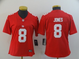 Women New York Giants 8 Daniel Jones Vapor Limited Jersey Red