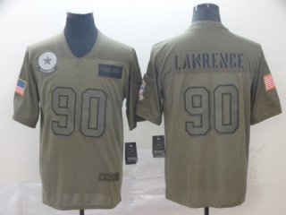 Dallas Cowboys 90 Demarcus Lawrence 2019 Salute to Service Limited Jersey Olive