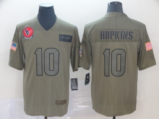 Houston Texans 10 DeAndre Hopkins 2019 Salute to Service Limited Jersey Olive