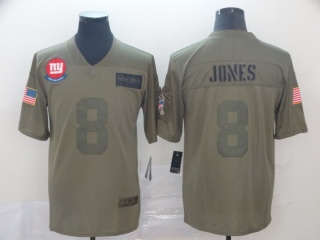 New York Giants 8 Daniel Jones 2019 Salute to Service Limited Jersey Olive