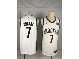 Nike Brooklyn Nets 7 Kevin Durant Basketball Jersey White City