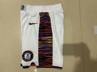 Nike Brooklyn Nets Basketball Shorts White City