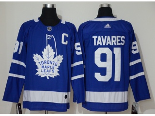 Adidas Toronto Maple 91 John Tavares Hockey Jersey Blue with C Patch