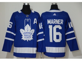 Adidas Toronto Maple Leafs 16 Mitch Marner Hockey Jersey Blue with A Patch