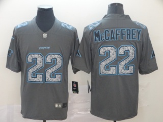 Carolina Panthers 22 Christian Mccaffrey Fashion Static Limited Jersey Gray