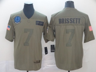 Indianapolis Colts 7 Jacoby Brissett 2019 Salute to Service Limited Jersey Olive