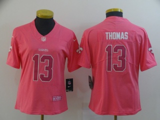 Woman New Orleans Saints 13 Micheal Thomas Vapor Limited Jersey Pink