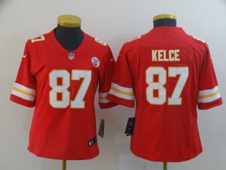 Women Kansas City Chiefs 87 Travis Kelce Vapor Limited Jersey Red