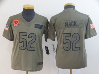 Youth Chicago Bears 52 Khalil Mack 2019 Salute to Service Limited Jersey Olive