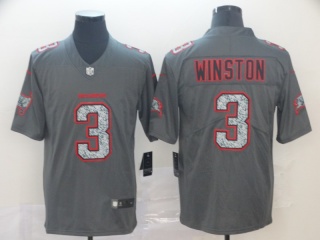 Tampa Bay Buccaneers 3 Jameis Winston Fashion Static Limited Jersey Gray