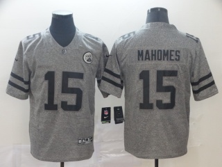 Kansas City Chiefs 15 Patrick Mahomes Gridiron Limited Jersey Gray