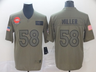 Denver Broncos 58 Von Miller 2019 Salute to Service Limited Jersey Olive