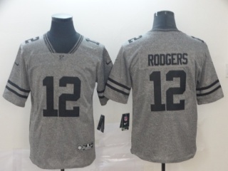 Green Bay Packers 12 Aaron Rodgers Gridiron Limited Jersey Gray