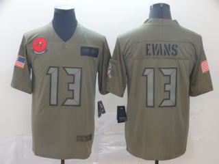 Tampa Bay Buccaneers 13 Mike Evans 2019 Salute To Service Limited Jersey Olive