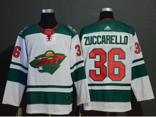 Adidas Minnesota Wild 36 Mats Zuccarello Hockey Jersey White