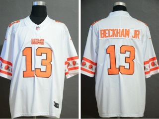 Cleveland Browns 13 Odell Beckham Jr Team Logos Vapor Limited Jersey White