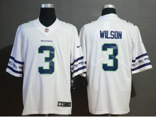 Seattle Seahawks 3 Russell Wilson Team Logos Vapor Limited Jersey White