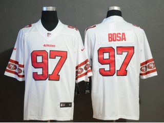 San Francisco 49ers 97 Nick Bosa Team Logos Vapor Limited Jersey White