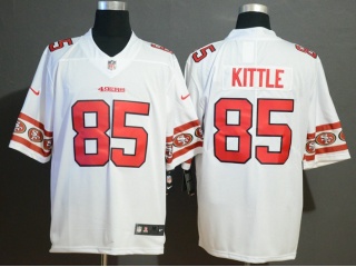 San Francisco 49ers 85 George Kittle Team Logos Vapor Limited Jersey White