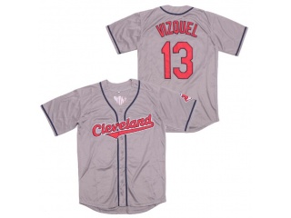 Cleveland Indians #13 Omar Vizquel Turn Back Jersey Grey