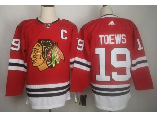 Adidas Chicago Blackhawks #19 Jonathan Toews 2019 NHL Heritage Classic Jersey Red